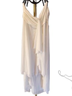 VENUS Cream Layered Chiffon Swim Coverup